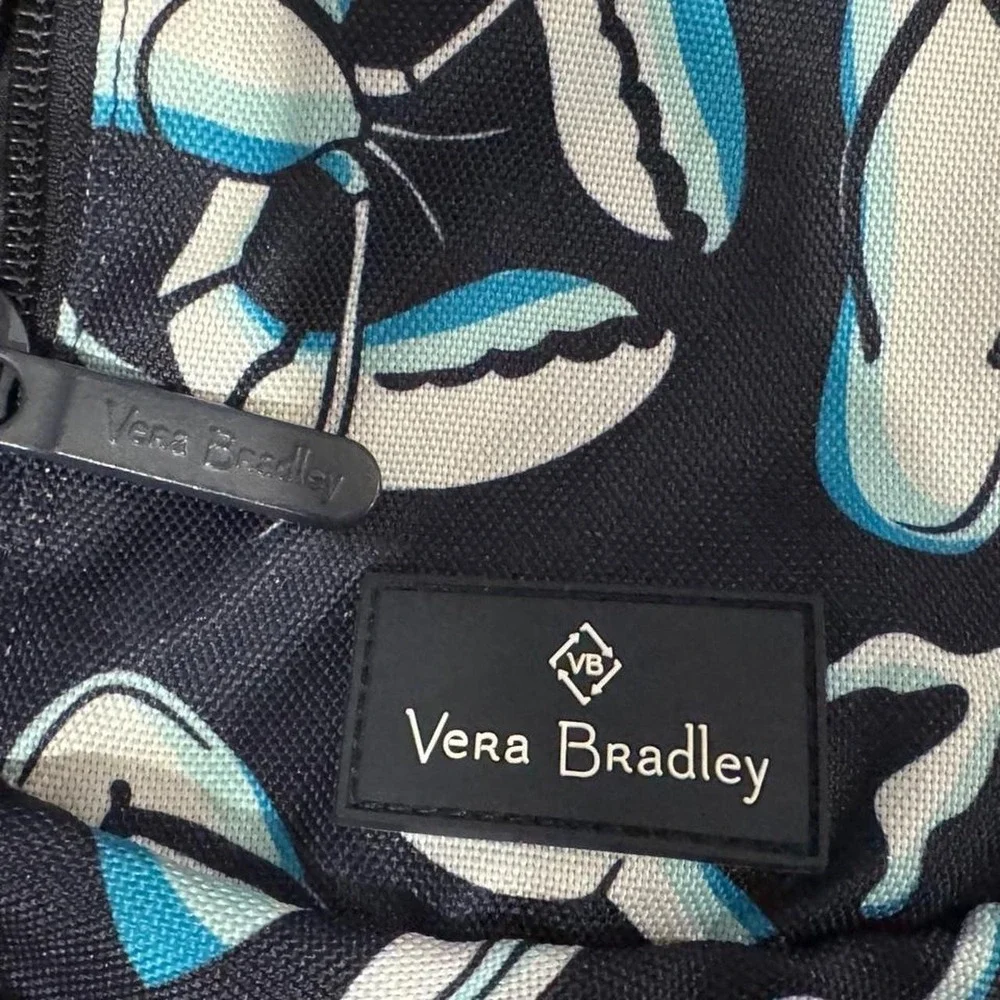 Vera Bradley blue and white beach-themed sling bag